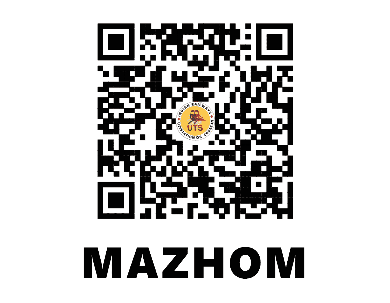 UTS QR Code for MAZHOM - MZMA (NR - JAMMU AND KASHMIR)